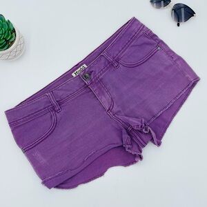 MUDD Y2K LAVENDER PURPLE DENIM SHORT SHORTS